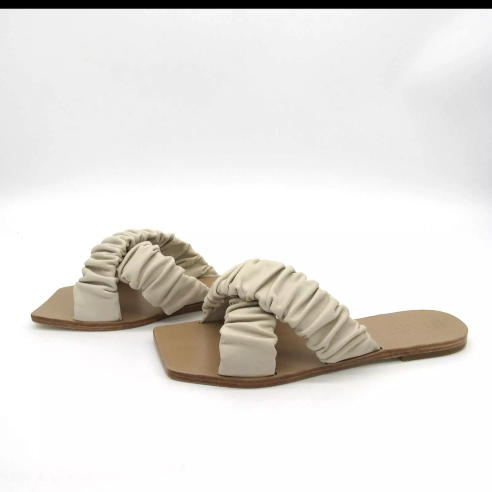RAYE Leather Crisscross Sandals